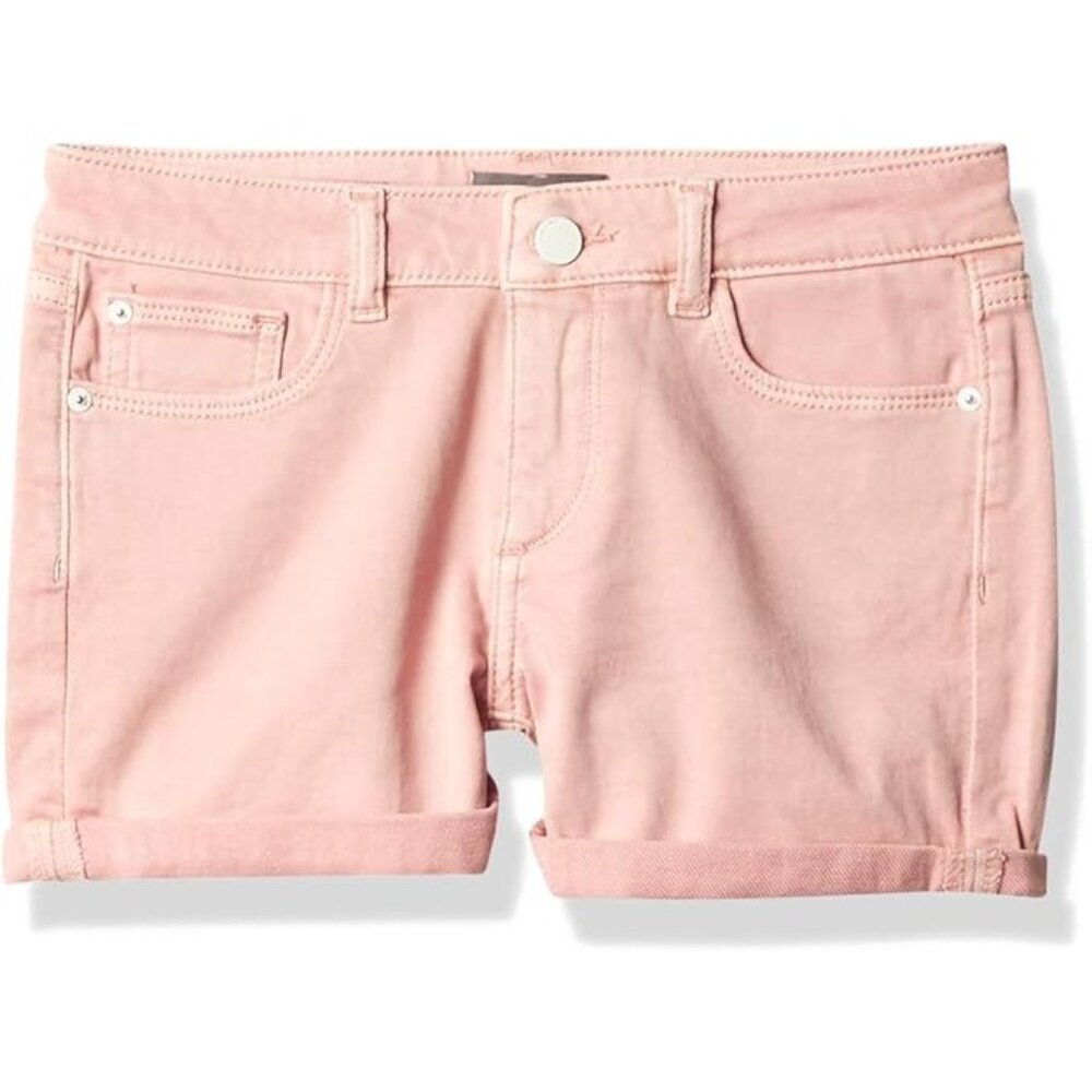 DL1961 Girls Big Piper Shorts Rolled Cuff Denim Pink Quartz Size 16
